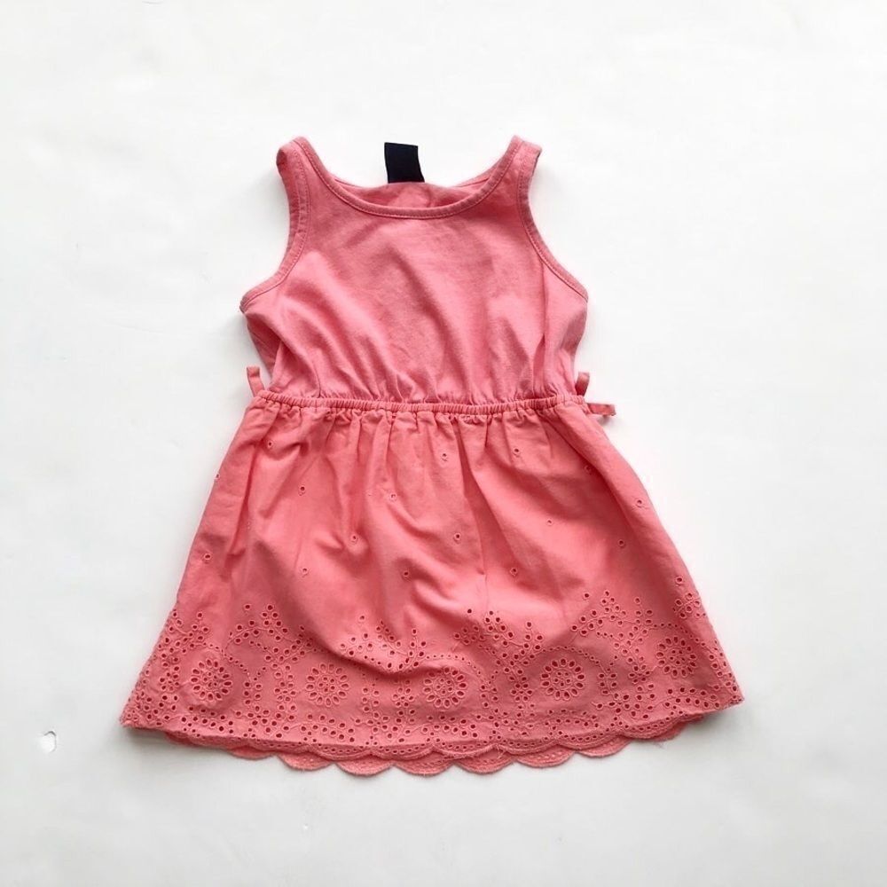 Baby Gap Pink eyelet hem dress EUC 18-24 months